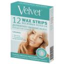 Velvet Восковые полоски Деликатное удаление волос 100 г 12 шт. зелeный календула