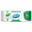 Влажные салфетки антибактериальные Smile 100 штук в упаковке, 1144774