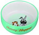 Одинарная миска для грызунов TRIXIE Honey & Hopper, керамика, в ассортименте, 0,25 л