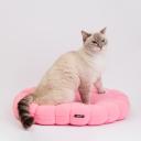RURRI Лежак круглый для кошек и собак мелких и средних пород Крекер, 50 см, розовый