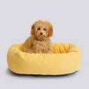 RURRI Лежак овальный для кошек и собак мелких пород, 61х48х17 см, желтый