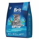 Сухой корм для котят Brit Premium Cat Kitten с курицей и лососем, 0,4 кг