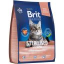 Корм для стерилизованных кошек Brit Premium Sterilised с лососем и курицей 8000 г