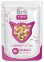 Влажный корм для кошек Brit Care, кусочки в желе с морским лещом, 24шт по 80г