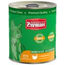 Корм для кошек Четвероногий Гурман Мясное ассорти, беззерновой, индейка 340 г (фарш)