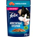 Влажный корм для кошек Felix Аппетитные кусочки с форелью, 75 г