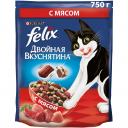 Сухой корм для кошек Felix Двойная Вкуснятина с мясом, 750 г