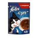 Влажный корм для кошек Felix Суп, для взрослых, говядина, 48г