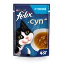 Влажный корм для кошек Felix Суп, для взрослых, треска, 48г