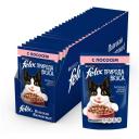 Корм для взрослых кошек Felix Природа вкуса, с лососем 24 шт. x 85 г (кусочки в соусе)