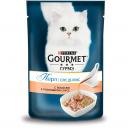 Влажный корм для кошек Gourmet Perle Соус де-Люкс, лосось, 85 г