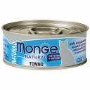 Monge Cat Natural влажный корм для кошек, с атлантическим тунцом, кусочки в бульоне - 80 г повседневный супер премиум без курицы для взрослых с тунцом консервы (в железной банке) Италия 1 уп. х 1 шт. х 0.08 кг