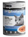 Консервы для кошек Probalance Sterilized, курица, для стерилизованных, 6шт по 415г
