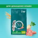 Сухой корм для кошек Purina ONE при домашнем образе жизни с индейкой и злаками, 3 кг