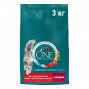 Сухой корм для кошек Purina One для стерилизованных с говядиной 3 кг