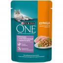 Влажный корм для кошек Purina One при чувствительном пищеварении с курицей и морковью 75 г