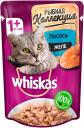 Влажный корм для кошек Whiskas Рыбная коллекция, с лососем в желе, 85г