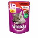 Влажный корм для кошек Whiskas желе с говядиной и ягненком, 85г