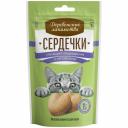 Лакомство для кошек Деревенские лакомства Сердечки, улучшение пищеварения, курица,30 г