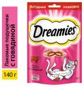 Лакомство для кошек Dreamies подушечки с говядиной, 140 г