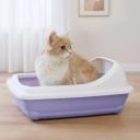 MP Bergamo Туалет средний с бортиком для кошек, 45х35х10 см, лиловый