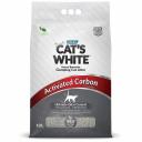 Cat's White Activated Carbon наполнитель для кошачьего туалета комкующийся с активированным углем - 10 л повседневный премиум мешок Турция 1 уп. х 1 шт. х 10 кг