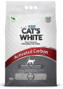 Наполнитель Cats White Activated Carbon с активированным углем комкующийся бентонит 8,5кг 10 л