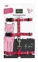 Шлейка для кошек HUNTER by Laura, красная, шея 22-33см, грудь 22х46см, 120см