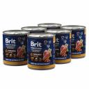 Влажный корм для собак Brit Premium by Nature с говядиной и печенью, 6 шт по 850 г
