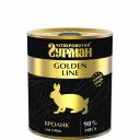Четвероногий Гурман Golden Line Влажный корм (консервы) для собак, с кроликом, 340 гр.