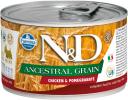 Консервы для собак Farmina N&D Ancestral Grain Mini, низкозерновой, курица и гранат, 140г