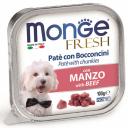 Monge Fresh Влажный корм (консервы) для собак, нежный паштет из говядины, 100 гр.
