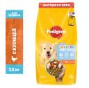 Сухой корм для щенков Pedigree все породы, курица, 13кг