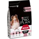 Корм для собак PRO PLAN Optiderma Adult для средних пород с чувствительной кожей, лосось, рис, 3 кг