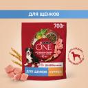 Сухой корм для щенков Purina ONE для средних и крупных пород c курицей и рисом, 700 г