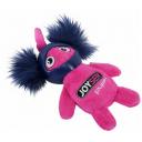 Игрушка для собак Puppy Белка в резиновом шлеме с пищалкой, размер S, розовая, 14см