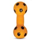 Игрушка-пищалка для собак Triol Гантель футбольная маленькая, оранжевая, 13см