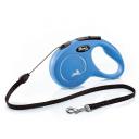 Flexi New Classic S 5м до 12кг поводок-рулетка трос, синий