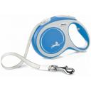 Поводок-рулетка для собак Flexi New Comfort L ленточный (60 кг) 5 м L 7 мм серый/синий