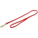 Поводок для собак ZooOne с карабином (лента-чулок) 0.5 м 7 мм красный/золотой