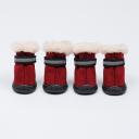 Petmax Ботинки с мехом для собак, M, малиновые