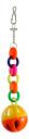 Погремушка-подвеска для попугаев Triol Звонкий шарик, разноцветный, 4х4х20 см