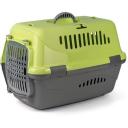 Zooexpess клиппер-переноска для животных "Турне", с пластиковой дверцей, зеленая, 54,5х36х34 см (L)
