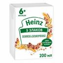 Каша Heinz 5 злаков молочная с 6 месяцев 200 мл