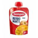 Пюре фруктовое Semper Яблоко-манго с 6 мес. 90 г, 1 шт.