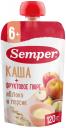 Пюре Semper Яблоко и Персик с кашей с 6 месяцев 120г