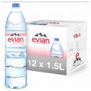 Вода Evian / Эвиан 1.5 литра, без газа, пэт, 12 шт. в уп.