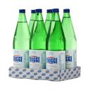 Вода минеральная Fiuggi газированная, стекло, 6 шт. по 1 л