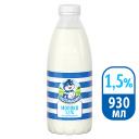 Молоко 1,5% пастеризованное 930 мл Простоквашино