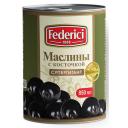 Federici Маслины Супергигант с косточкой, 820 г, 820 мл